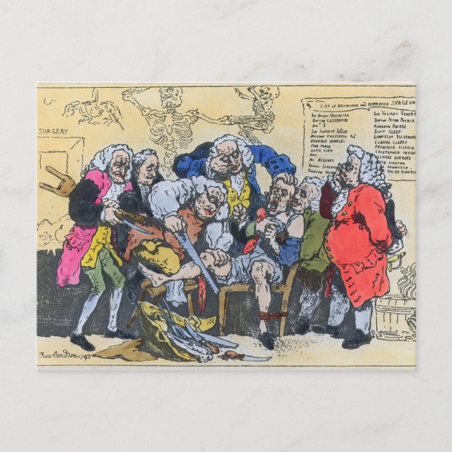 Carte Postale Caricature des chirurgiens géorgiens au travail, 1 (Devant)