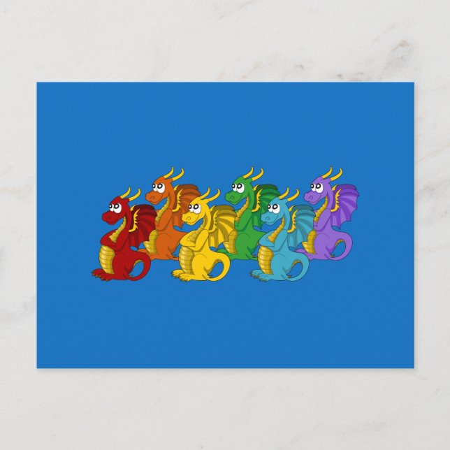 Carte Postale Caricature dragons (Devant)