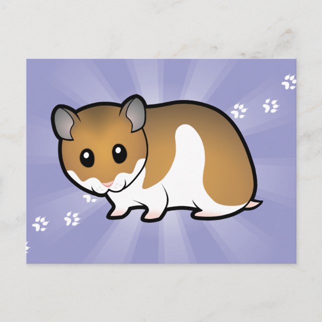 Carte Postale Caricature du Hamster syrien (Devant)