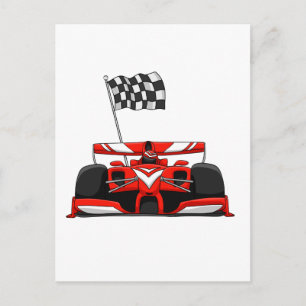 Carte Postale Caricature extrême de la voiture de course  Choisi