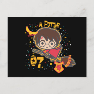 Carte Postale Caricature Harry Potter Quidditch Chercher