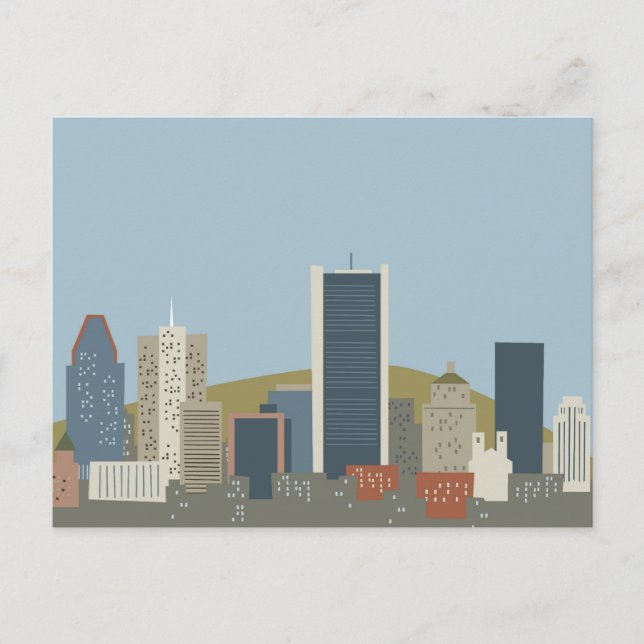 Carte Postale Caricature Montréal (Devant)