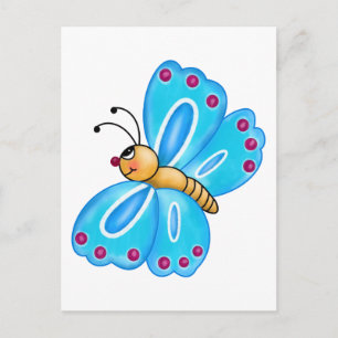 Carte Postale Caricature papillon