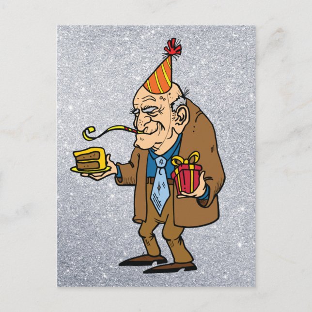 Carte Postale caricature personne âgée (Devant)