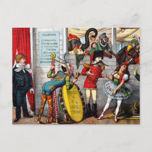 Carte Postale Caricature politique italienne de artistes de cirq