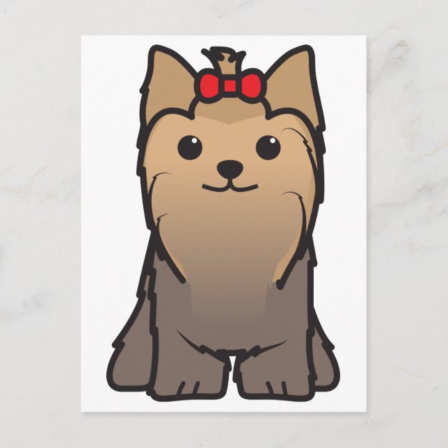 Carte Postale Caricature pour chien du Yorkshire Terrier (Devant)