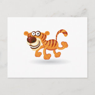 Carte Postale Caricature tigre bébé