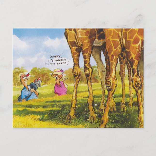 Carte Postale Caricatures en girafe pour enfants (Devant)