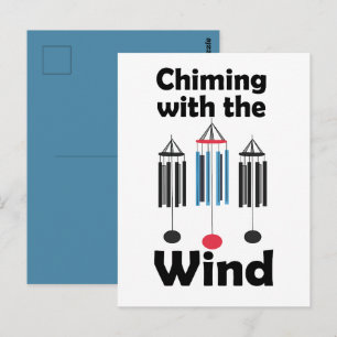 Carte Postale Carillons Design Carillonnant avec le Vent