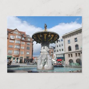 Carte Postale Caritas Well Fountain Copenhagen Denmark