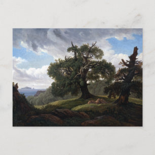 Carte Postale Carl Gustav Carus Mémoire d'une île boisée