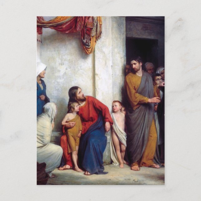 Carte Postale Carl Heinrich Bloch - Souffrez les enfants (Devant)