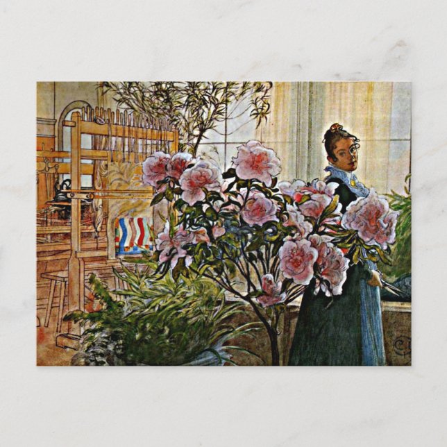 Carte Postale Carl Larsson art : Azalea (Devant)