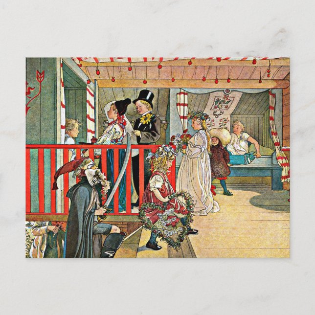 Carte Postale Carl Larsson - Une journée de célébration (Devant)