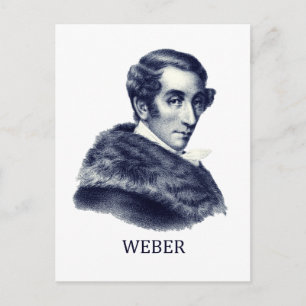 Carte Postale Carl Maria von Weber, bleu