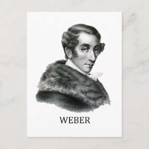Carte Postale Carl Maria von Weber, noir
