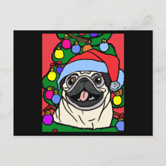 Carte Postale Carlin Carlin De Noël Avec Casquette De Noël Et