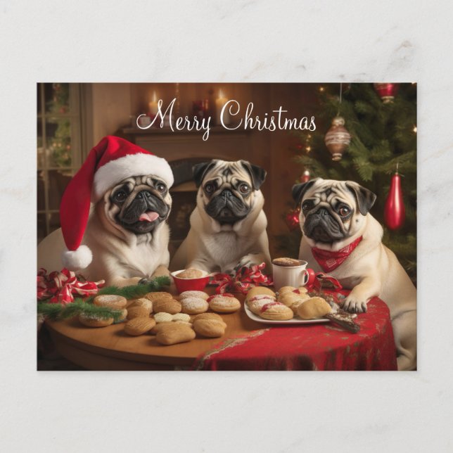 Carte Postale Carlin fête de Noël (Devant)