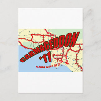 Carte Postale CARMAGEDDON 405 Gridlock à Los Angeles Obtenez mai