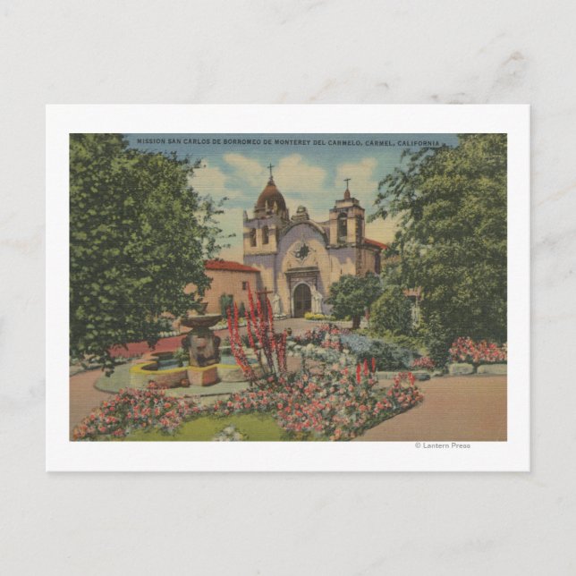 Carte Postale Carmel, CA - Mission San Carlos De Borromeo (Devant)
