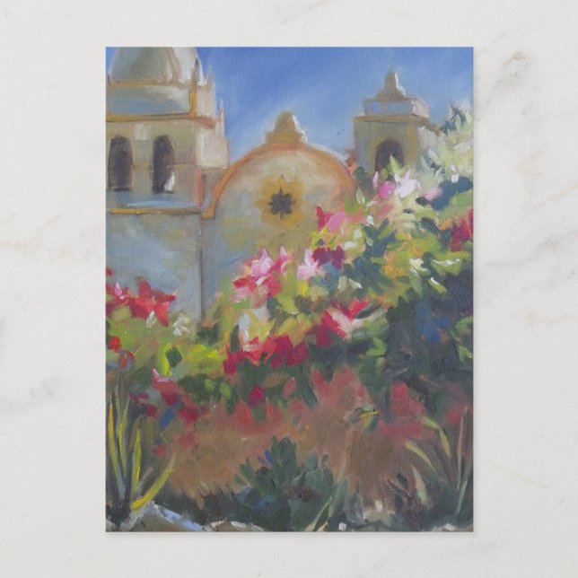 Carte Postale Carmel Spanish Mission California Garden (Devant)