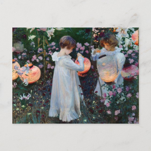 Carte Postale Carnation Lily Lily Rose John Sargent Fine Art (Devant)