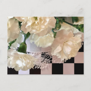 Carte postale Carnations blanches