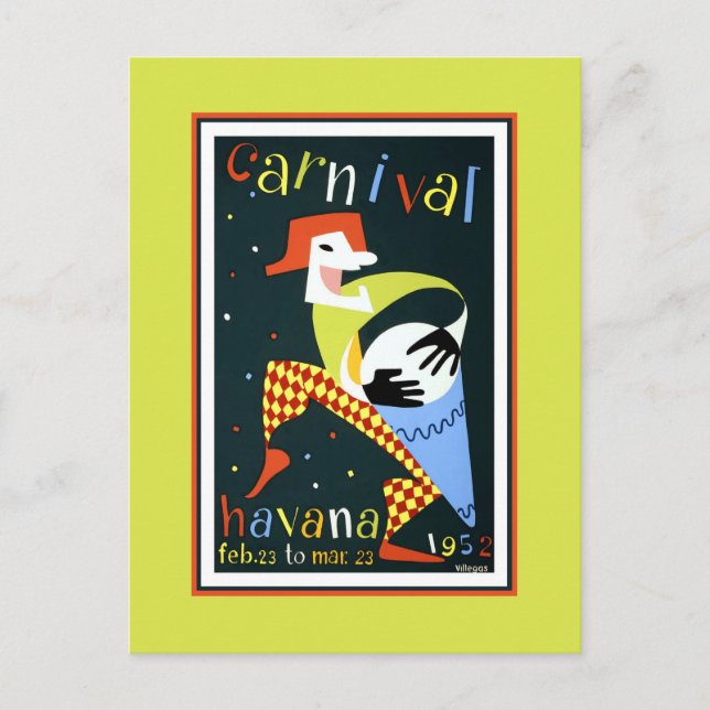 Carte Postale Carnaval de La Havane 1952 (Devant)