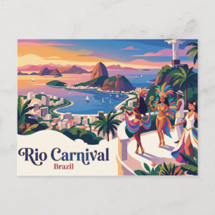 Carte Postale Carnaval de Rio Brésil