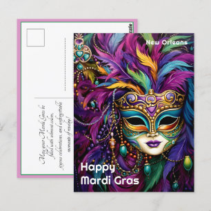 Carte Postale 💚 💜 carnaval 💛 enchanté