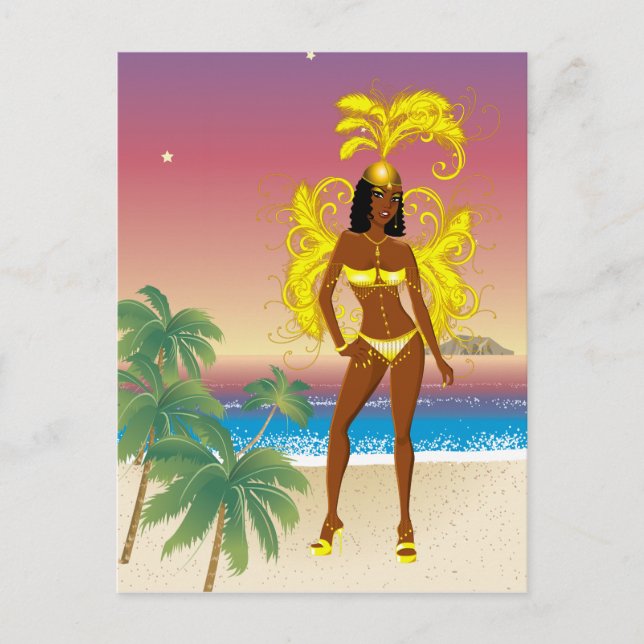 Carte Postale Carnaval, Halloween ou concours de beauté (Devant)