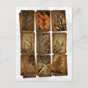 Carte Postale Carnaval, libellules, arbres