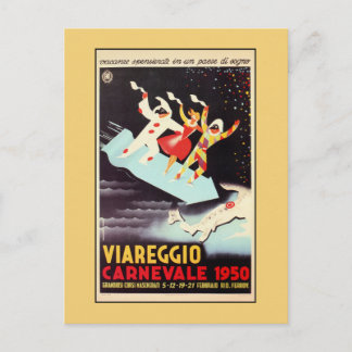 Carte Postale Carnaval vintage Viareggio Voyage italien ad