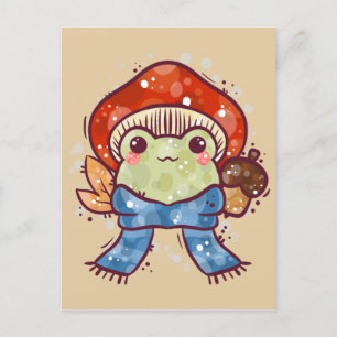 Carte Postale Carnet d'automne Froggy