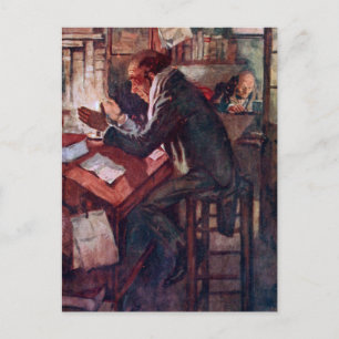 Carte Postale Carol de Noël : Cratchit and Scrooge