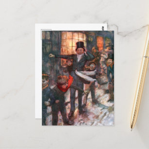 Carte Postale Carol de Noël : Le Greffier et les enfants
