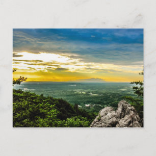 Carte Postale carolina du nord crête bleue montagnes de l'écorce