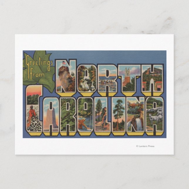 Carte Postale Caroline du Nord (Capitale nationale/Fleur) (Devant)