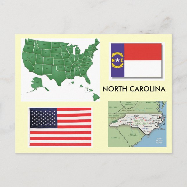 Carte Postale Caroline du Nord, États-Unis (Devant)