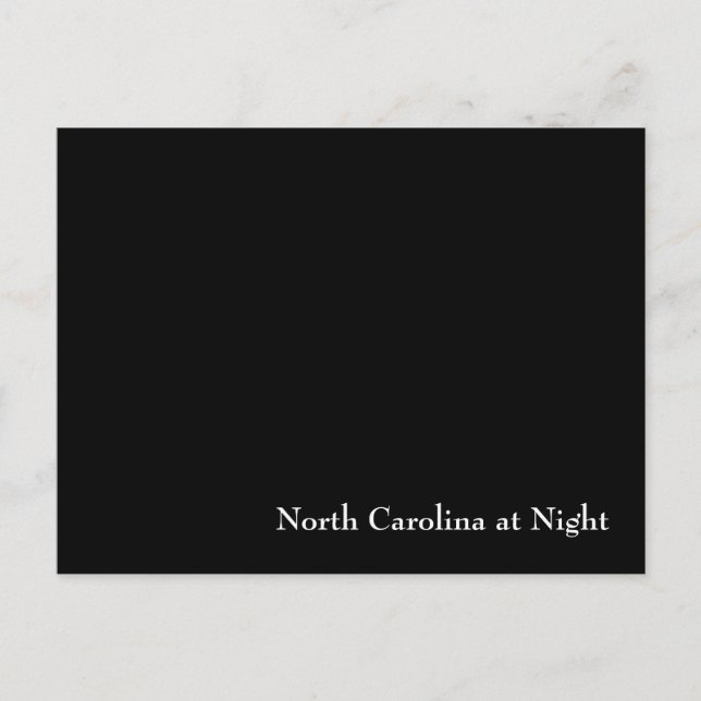 Carte Postale Caroline du Nord la nuit (Devant)
