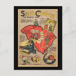 Carte Postale Caroline Du Sud L'État De Palmetto