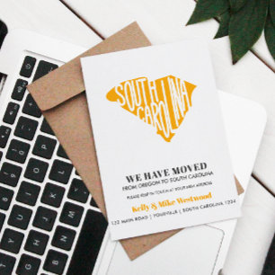 Carte Postale CAROLINE DU SUD Nous avons déménagé Nouvelle adres