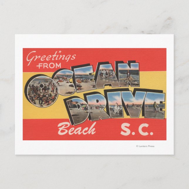 Carte Postale Caroline du Sud - Ocean Drive Beach (Devant)