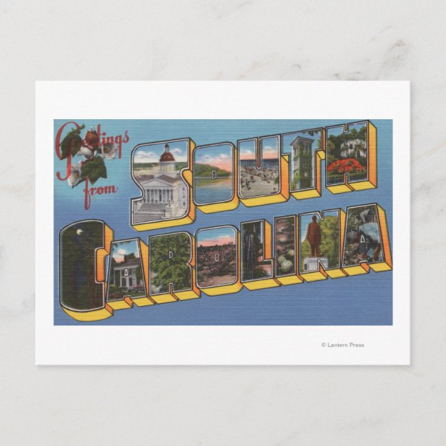 Carte Postale Caroline du Sud - Scènes de grandes lettres (Devant)