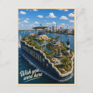 Carte Postale Caroline du Sud   Wish You Were Here   Série des É