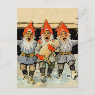 Carte Postale "Caroling Gnomes" par Jenny Nystrom