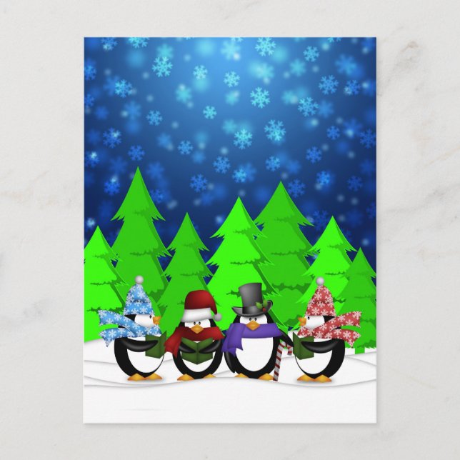 Carte postale Carolores de pingouins mignons (Devant)