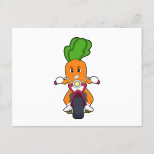 Carte Postale Carotte en motard avec moto.PNG