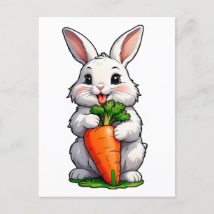 Carte Postale Carotte mangeuse de lapin