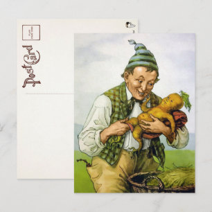 Carte postale Carotte pour bébé victorienne